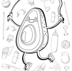 Coloring Page - Avocado